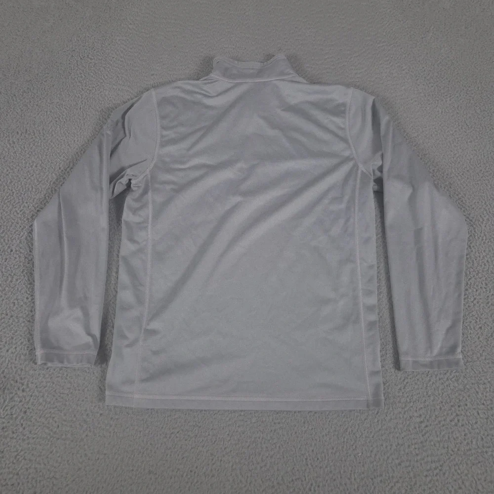 The North Face Pullover Mens Medium Grey Tech 1/4-Zip Fleece Stryker Logo Warm